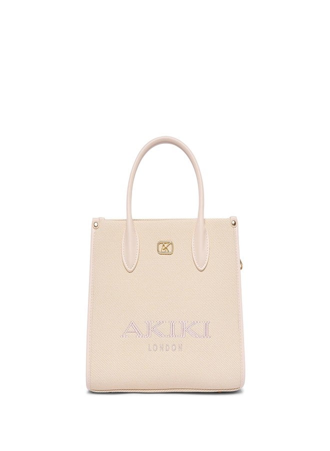 Akiki London Women's Manor 28 Box Satchel Handbag|Premium Textured Fabric|2 compartments|Ladies Handbag for Office - Image 1